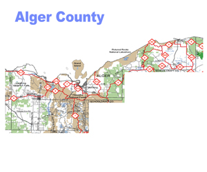 Alger County Snowmobile Trail Map