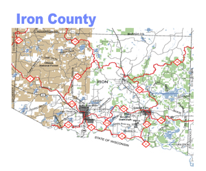 Iron County Snowmobile Trail Map