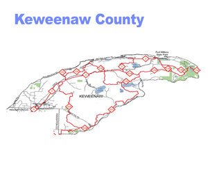 Keweenaw County Snowmobile Trail Map