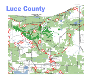 Luce County Snowmobile Trail Map