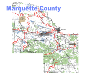 Marquette County Snowmobile Trail Map